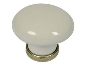 POMOLI TONDI IN PORCELLANA MOD.P04.01 AVORIO- - ø mm.31x26h. - 5 pezzi METALSTYLE