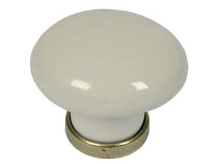 POMOLI TONDI IN PORCELLANA MOD.P04.01 AVORIO- - ø mm.31x26h. - 5 pezzi METALSTYLE