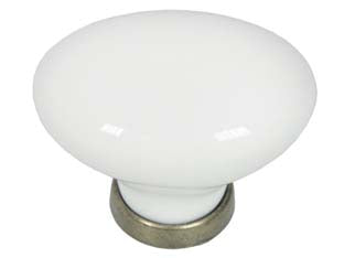 POMOLI OVALI IN PORCELLANA MOD.P02.00 BIANCHI- - mm.24x34x25h. - 5 pezzi METALSTYLE