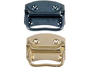 MANIGLIE PER BAULI TIPO AMERICANO SNODATE- - mm.90x85x50h. verniciate nere - 12 pezzi