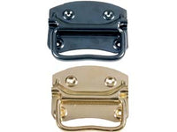 MANIGLIE PER BAULI TIPO AMERICANO SNODATE- - mm.110x85x50h. verniciate nere - 12 pezzi