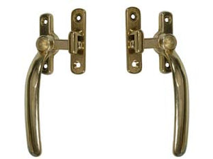 MANIGLIA A BLOCCO TONDA OTTONE LUCIDO- - DX - 6 pezzi