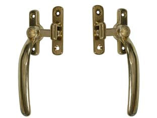 MANIGLIA A BLOCCO TONDA OTTONE LUCIDO- - DX - 6 pezzi