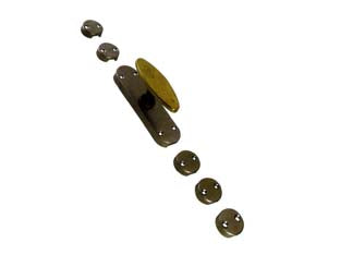 CREMONESE IN FERRO DA APPLICARE CON MANIGLIA OTTONATA - 10 pezzi IBFM