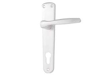 MANIGLIA MODELLO ALU CON PLACCA IN ALLUMINIO ARGENTO- - mm.90 - 2 paio