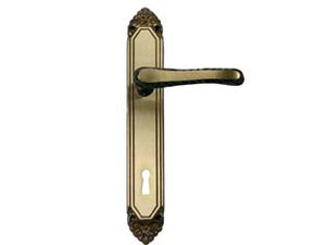 MANIGLIA LAVINIA CON PLACCA IN OTTONE- - mm.90 tipo leggero - 1 paio