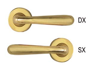 MEZZA MANIGLIA GOCCIA IN ZAMA FINITURA OTTONE LUCIDO- - SX - 4 pezzi COTTALI