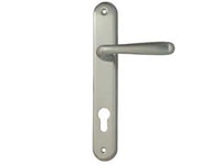 MANIGLIA GOCCIA PLACCA FORO YALE IN ZAMA FINIT. OTT. CROMO SATINATO- - mm.90 foro yale - 2 paio COTTALI