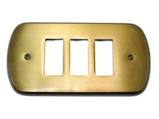 COPRINTERRUTTORI CRISTINA 3 POSTI IN OTTONE BRONZATO- - in ottone bronzato - 2 pezzi