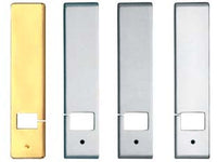 COPRIAVVOLGITORE RETTANGOLARE C/ TAGLIO LATERALE MODELLO EKO IN OTTONE  mm.53x240h. in ottone verniciato bianco