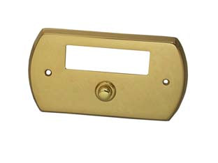 CAMPANELLO OVALE CON PULSANTE IN OTTONE