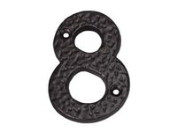 NUMERO CIVICO 8 IN FERRO NERO OPACO