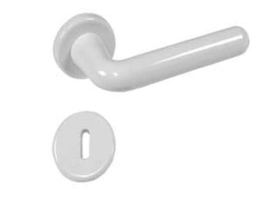 MANIGLIA CON ROSETTA IN NYLON- - bianco - 12 pezzi