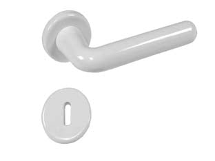 MANIGLIA CON ROSETTA IN NYLON- - bianco - 12 pezzi