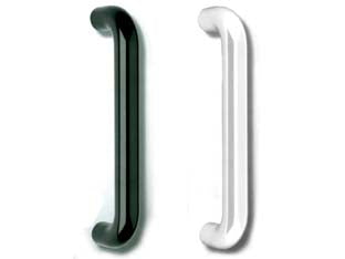 MANIGLIONE DIRITTO IN NYLON- - mm.333x33x86h. - interfori mm.300 colore bianco - 4 pezzi