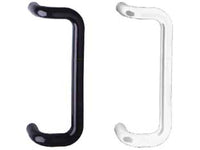 MANIGLIONE ZANCATO IN NYLON- - mm.333x146x84h. - interfori mm.300 col. bianco - 2 pezzi