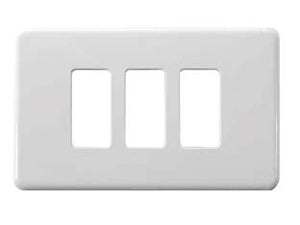 COPRINTERRUTTORI 3 POSTI IN NYLON- - bianco art.0800.03 - 2 pezzi MINUMET