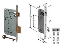 SERRATURA A BUSSOLA DA INFILARE BORDO TONDO BRONZATO  mm.50 bordo acciaio bronzato (591.50.22)    AGB