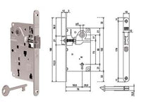SERRATURA A BUSSOLA CENTRO SOLO SCROCCO BORDO TONDO CROMATO OPACO  mm.50 bordo cromato opaco (1010.50.34)    AGB