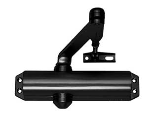 CHIUDIPORTA AEREI SERIE DC120  con arresto, nero mm.220x47x52h. (DC12019005)    ASSA ABLOY