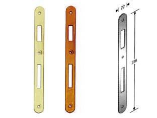 CONTROPIASTRA PER SERRATURA A BUSSOLA- - bordo tondo cromo opaco - 5 pezzi BONAITI