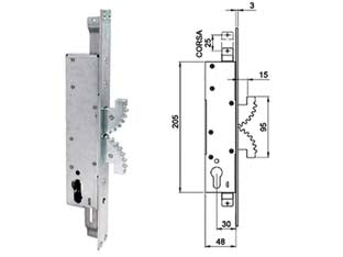 SERRATURA INFILARE TRIPLICE BURKERLOCKS MONTANTI DOPPIO GANCIO 4003  mm.30    CIPIERRE