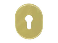 BOCCHETTA OVALE IN OTTONE LUCIDO PER CILINDRI SAGOMATI 316L/SV- - mm.64x84h spessore mm.6 - 5 pezzi CIPIERRE