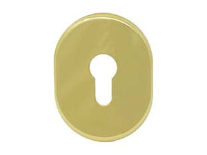 BOCCHETTA OVALE IN OTTONE LUCIDO PER CILINDRI SAGOMATI 316L/SV- - mm.64x84h spessore mm.6 - 5 pezzi CIPIERRE