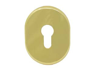 BOCCHETTA OVALE IN OTTONE LUCIDO PER CILINDRI SAGOMATI 316L/SV- - mm.64x84h spessore mm.6 - 5 pezzi CIPIERRE