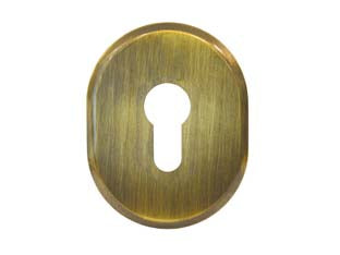 BOCCHETTA OVALE IN OTTONE BRUNITO PER CILINDRI SAGOMATI  316L/SV- - mm.64x84h spessore mm.6 - 5 pezzi CIPIERRE