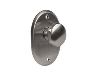 MOSTRINA OVALE CON POMOLO IN OTTONE CROMO SATINATO 331/35  mm.70x90h. sp. mm.4  pomolo mm.35    CIPIERRE