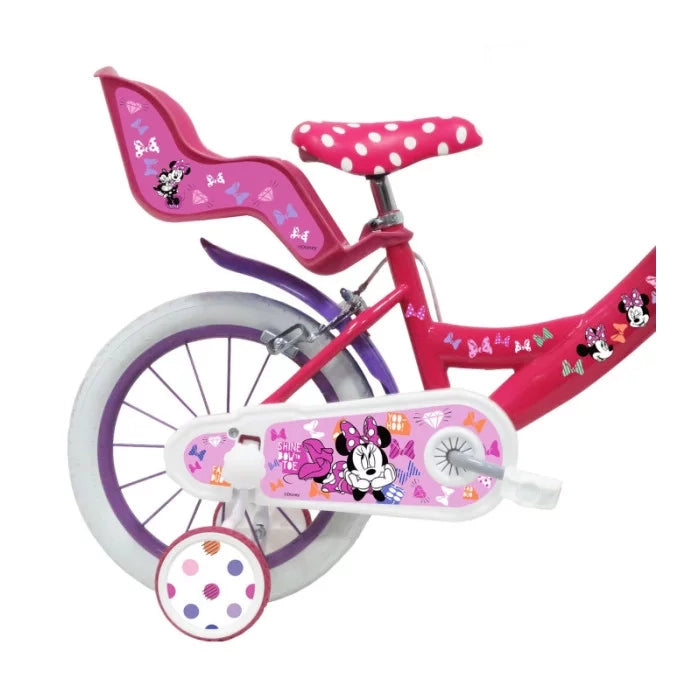 Bicicletta per Bambina 14" 2 Freni Disney Minnie Rosa