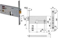 ELETTROSERRATURA DA INFILARE PER FASCE MM.64 H 1451  mm.70 (14510700) frontale mm.16    CISA