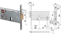 ELETTROSERRATURA DA INFILARE PER FASCE MM.77 H 1445  mm.70 (14450700) frontale mm.16    CISA