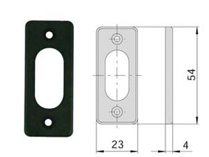 BOCCHETTA IN NYLON NERO PER CILINDRI OVALI 06027 01- - mm.23x54, spessore mm.4 (06027010) - 5 pezzi CISA