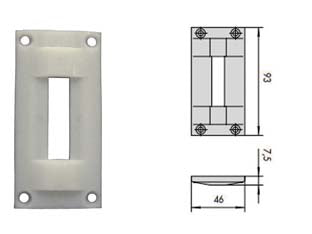 CONTROPIASTRA IN NYLON 06062- - mm.46x93 spessore mm.7,5 (06062) - 5 pezzi CISA