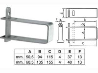 CRAVATTA BLOCCACANCELLO IN ACCIAIO PAL24  media (PAL240065)    CORBIN