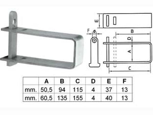 CRAVATTA BLOCCACANCELLO IN ACCIAIO PAL24  media (PAL240065)    CORBIN