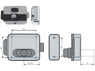 ELETTROSERR. CANCELLI  REVERSIB. FORO VARIABILE C/PULSAN.MULTIPLA 5015  mm.5070 (NF5015/1Z)    CORNI