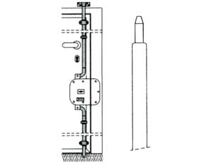 ASTA TELESCOPICA CURVA PER SERRATURA TRIPLICE 9101  ø mm.18 (9101)    CR