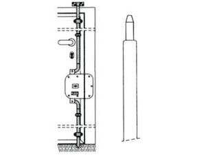 ASTA TELESCOPICA CURVA PER SERRATURA TRIPLICE 9101  ø mm.18 (9101)    CR