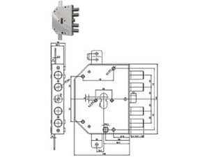 SERRATURA TRIPLICE APPLICARE C/SCROCCO CIL. EU. BLINDATE 2155PENBLOC  mm.60 DX (2155PEN01NCL)    CR