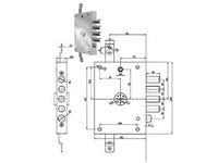 SERRATURA TRIPLICE APPLICARE C/SCROCCO D.MAPPA REVERS. BLINDATE 7056  chiave mm.92 (705601)    CR