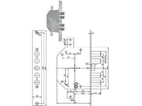 SERRATURA TRIPLICE INFILARE CON SCROCCO REV.DOPPIA MAPPA BLINDATE 2151  mm.60 chiave mm.116 (215103)    CR