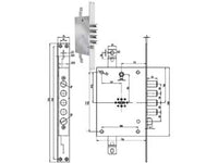 SERRATURA TRIPLICE INFILARE C/SCROCCO D.MAPPA REVERS. BLINDATE 7051  chiave mm.92 (705101)    CR
