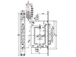 SERRATURA TRIPL. APP. C/SCR. MULTIF. P.E + P.E BLIND. REV. 2956 PEPE  (2956PENDOP01)    CR