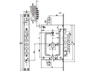 SERRATURA TRIPL. INF. C/SCR. MULTIF. P.E + P.E BLIND. REV. 2951 PEPE  (2951PENDOP01)    CR