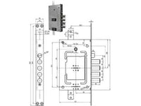 SERRATURA TRIPL. APPLIC. C/SCR. MULTIF. D/M + D/M BLIND. REVERS. 2756  chiave mm.92 (275601)    CR