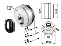 DEFENDER MAGNETICO MAG MONOLITO ANTIACIDO MR500 CROMO SATINATO  ø mm.50x15h. compatibile con serrature Cipierre    DISEC