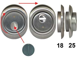 DEFENDER MAGNETICO MAG MONOLITO ANTIACIDO MRM29 CROMO SATINATO  mm.68x88x18h. MRM29B    DISEC